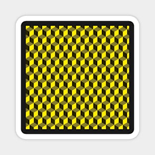 yellow cubes pattern Magnet