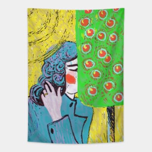 Feel The Moment Naive Art Tapestry