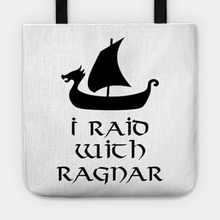 I Raid With Ragnar Black Tote