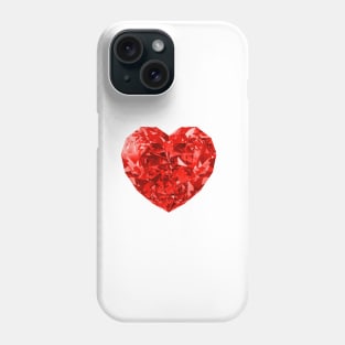 Red Heart - Love AMAZING HOT RED POLYGON Hearts Phone Case