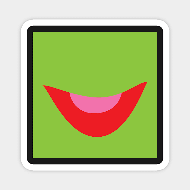 Kermit Mouth Mask Design, Artwork, Vector, Graphic Magnet by xcsdesign