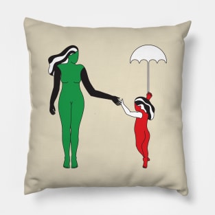 H of Mom and Daughter Pillow