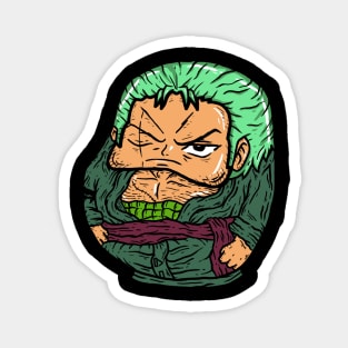 Zoro in daruma shape Magnet