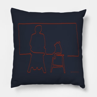 Window Watchers Orange - Oneliner Pillow