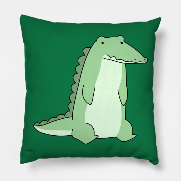 Sitting Alligator Pillow by saradaboru