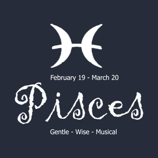 Pisces astrological sign design T-Shirt