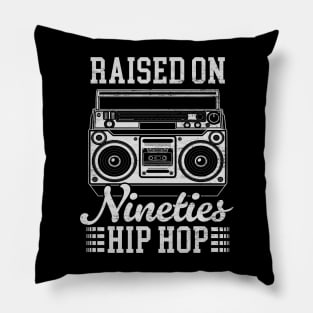 Raised on 90's Hip Hop: Funny Vintage Boom Box and Cassette Tape Pillow