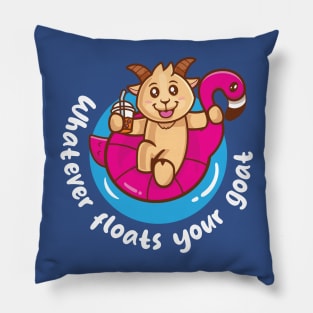 Whatever floats your goat (on dark colors) Pillow