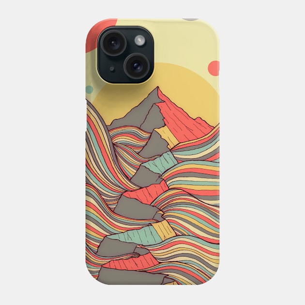 The ribbon sea cliffs Phone Case by Swadeillustrations