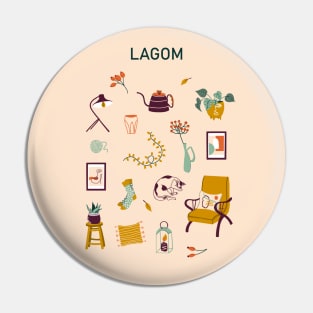 Print with Lagom lettering and cozy home stuff Pin