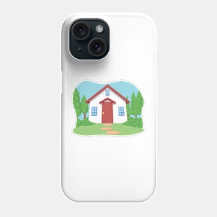 Cute Little House with Garden Phone Case