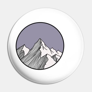 Muted Mountain Scene Pin