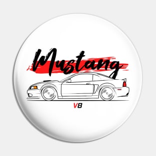 Muscle New Edge Stang Racing Pin