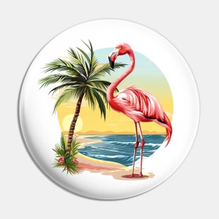 Flamingo Lovers Summer Vibes Pin