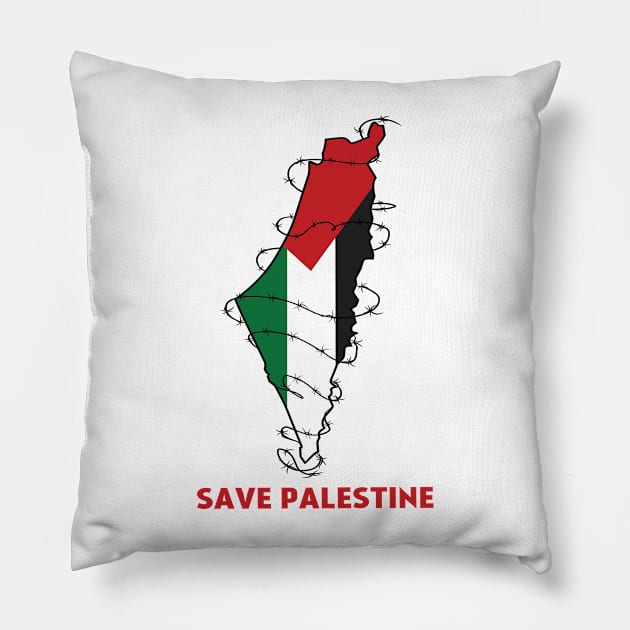 Save Palestine 2023 war Pillow by Every thing