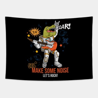 engraving cool dude in space suit rock star Tapestry