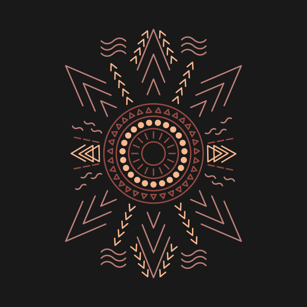 Boho Sun Tribal Design by JDP Designs