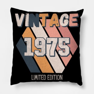 Vintage Since 1975 Birthday Retro Fun Pillow