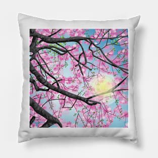 Pink tree Pillow