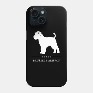 Brussels Griffon Dog White Silhouette Phone Case