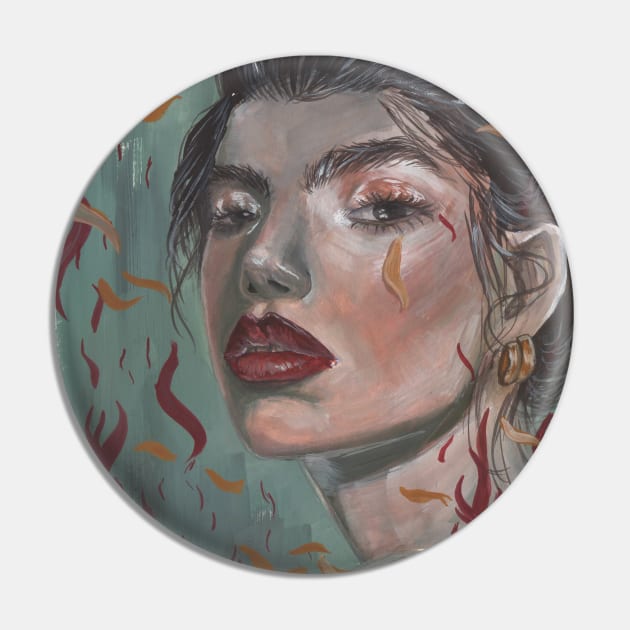 portrait of a girl Pin by SosiCreatesArt