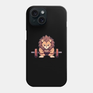 chibi lion bodybuilder Phone Case