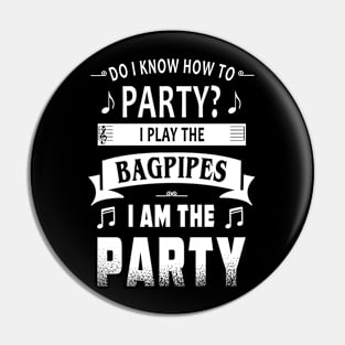 Bagpipes Player Party Pin