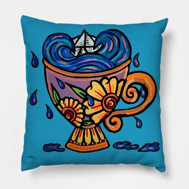 Sip of the Sea Pillow by Art by Rory 