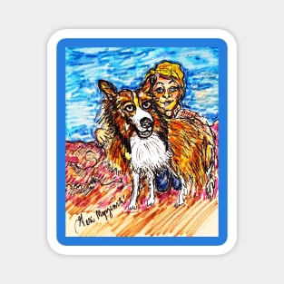 Lassie and Timmy Martin Lassie Come Home Magnet