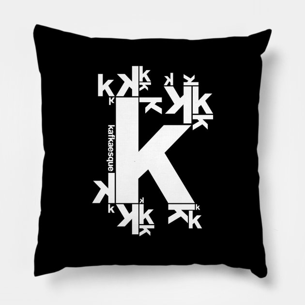 KAFKAESQUE (Black) Pillow by THEUSUALDESIGNERS