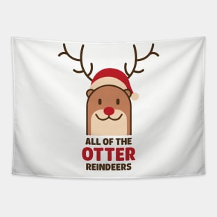 Reindeer Otter - All Of the Otter Reindeers Christmas Shirt Tapestry