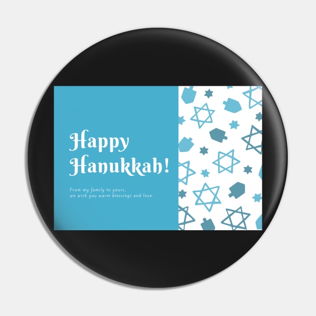 Star of David & Dreidle Hanukkah Card Pin by stickersbyjori