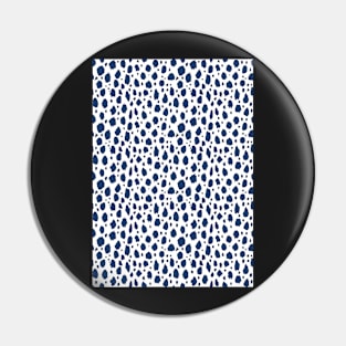 White and Blue Spot Dalmatian Pattern Pin