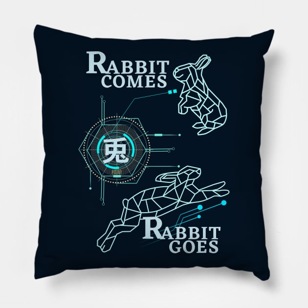 Rabbit Comes Rabbit Goes: Cyber Rabbit 2 Pillow by SEIKA by FP