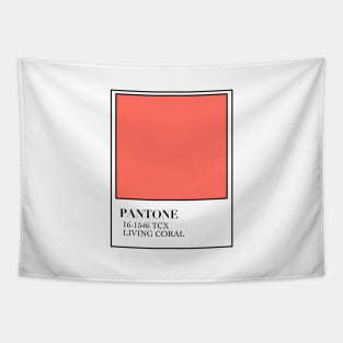 Cute aesthetic colour of the year 2019 living coral minimalistic square print Tapestry