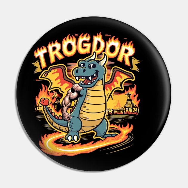 Trogdor the Burninator Dragon Pin by Florian Sallo