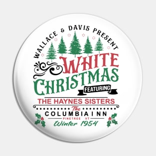 White Christmas Pin