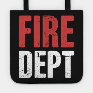 Distressed Fire Dept Tote