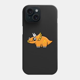 Triceratops Dinosaur (Orange and Yellow) Phone Case