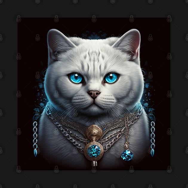 Majestic White British Shorthair by Enchanted Reverie