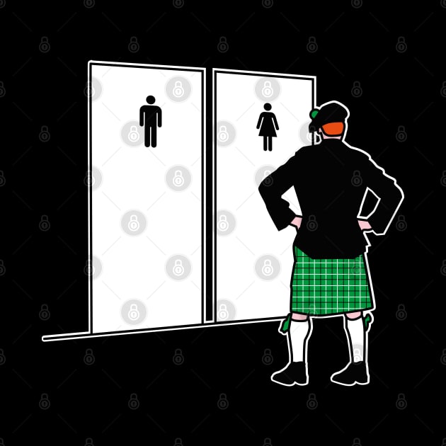 Funny Irish St. Patrick's Day Kilt Ireland Toilet by LaundryFactory