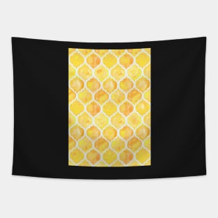 Yellow Aesthetic Tessellation Pattern Tapestry