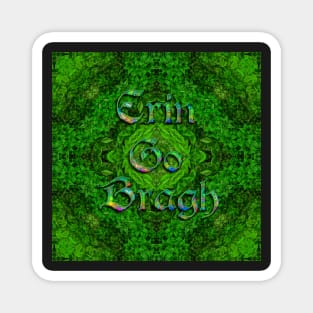 Erin Go Bragh Celtic Foliage Cross Magnet