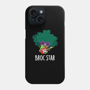 Broc Star Cute Brocolli Rock Star PUn Phone Case