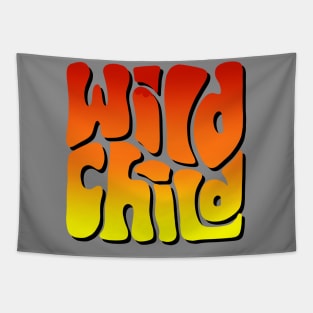 Wild Child Sunshine Colors Word Art Tapestry