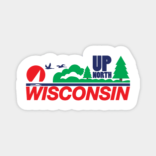 Wisconsin License Plate Up North Magnet