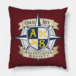 Gold Key Adventurers Society Crest Pillow