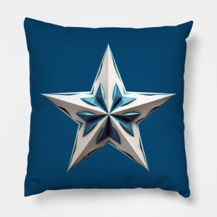 Blue and White Dallas Star Pillow