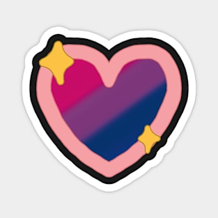 bi sparkle heart Magnet