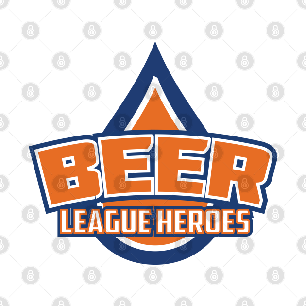 2016 Beer League Heroes Logo Tee Hockey TShirt TeePublic